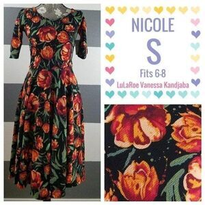 LuLaRoe Nicole Dress S NWT Floral